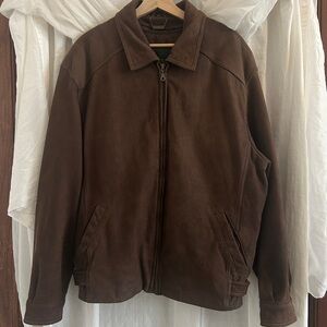 Vintage Men's Brown Leather Jacket